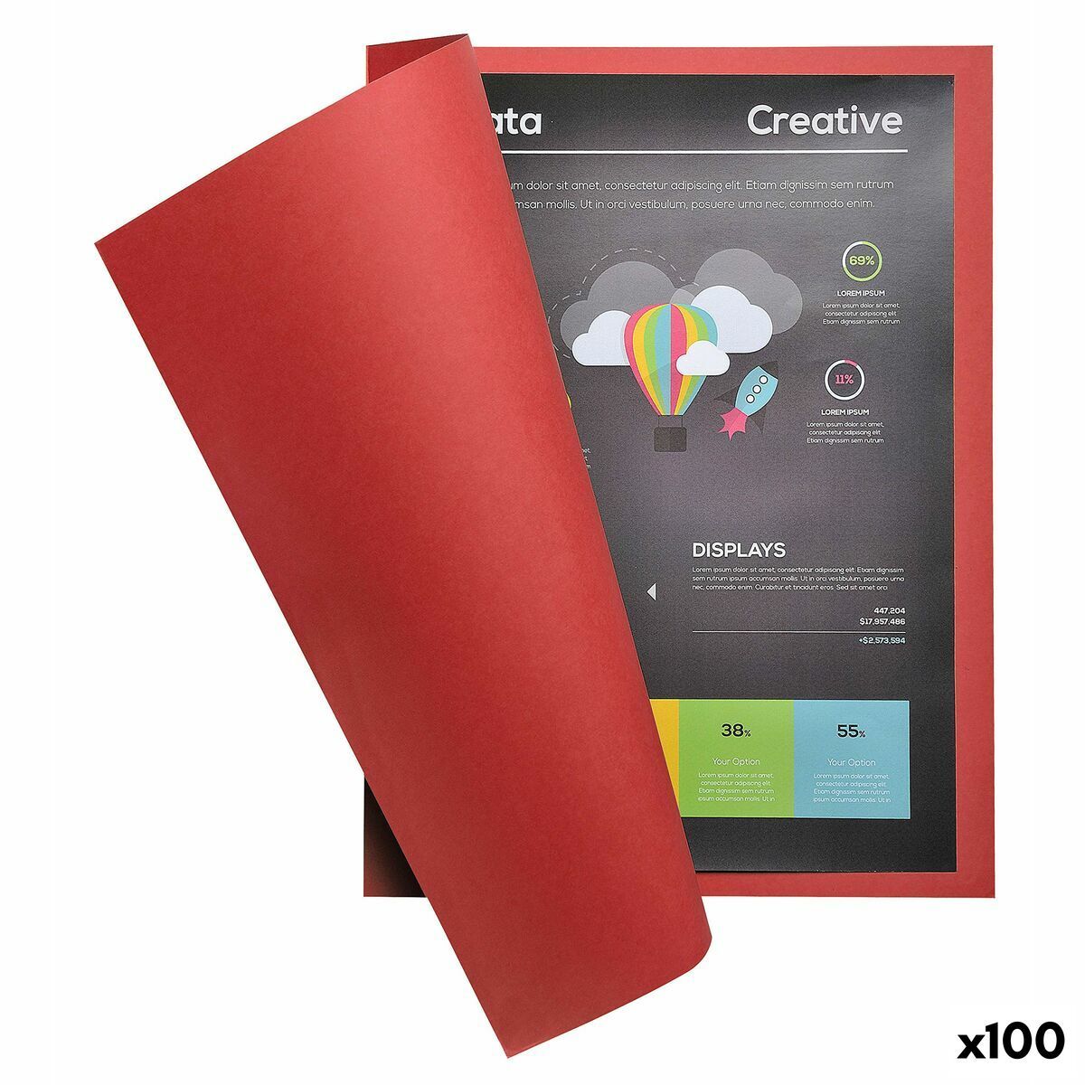 Subcarpeta Exacompta Rock's Rojo A4 100 Piezas