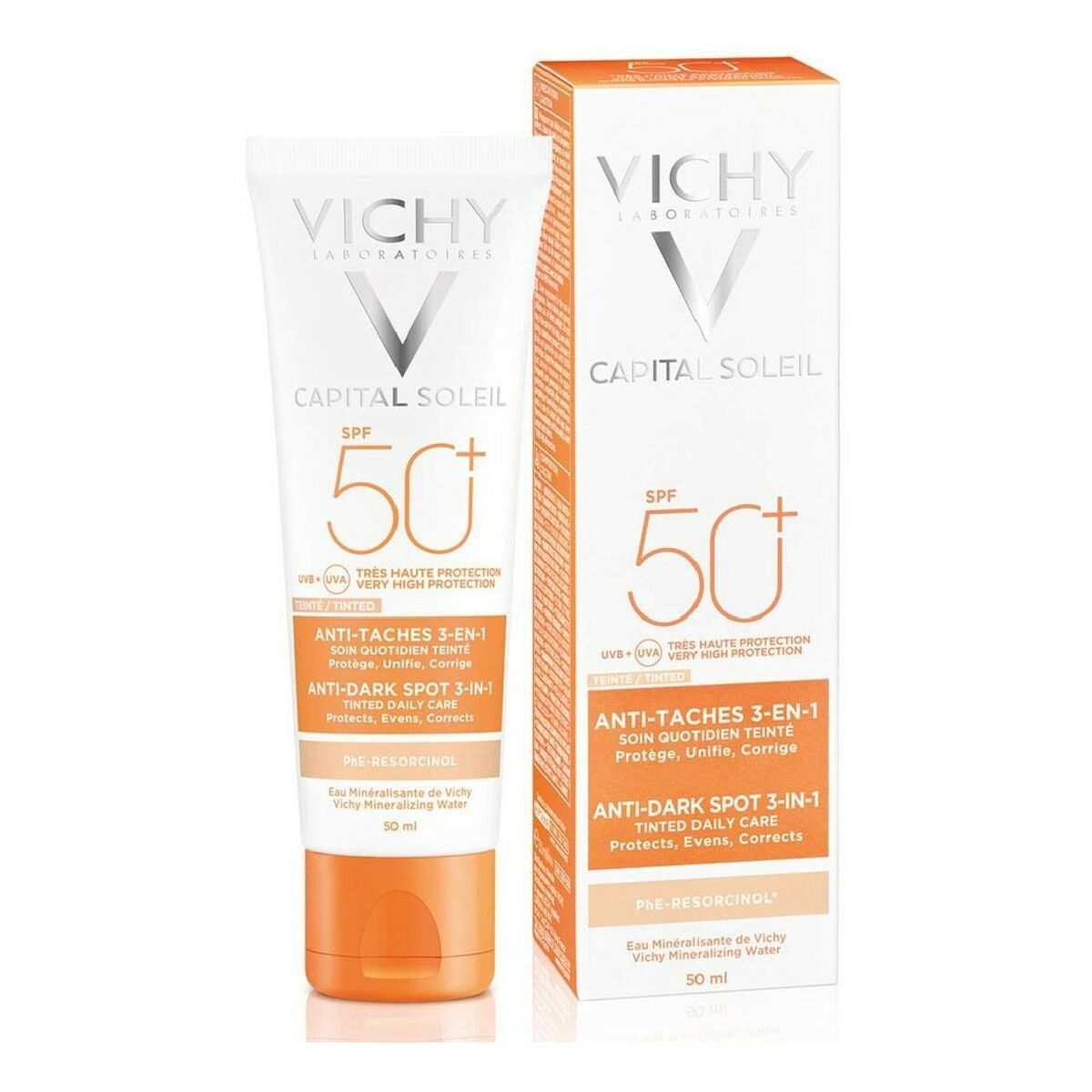 Protector Solar Facial Vichy 54827 Negro Spf 50 50 ml 3 en 1