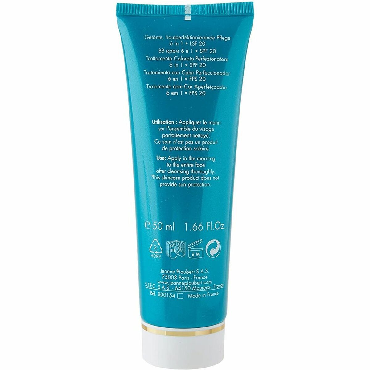 Crema Hidratante con Color Jeanne Piaubert Hydro Active H Bb Medium Dark Spf 20 50 ml