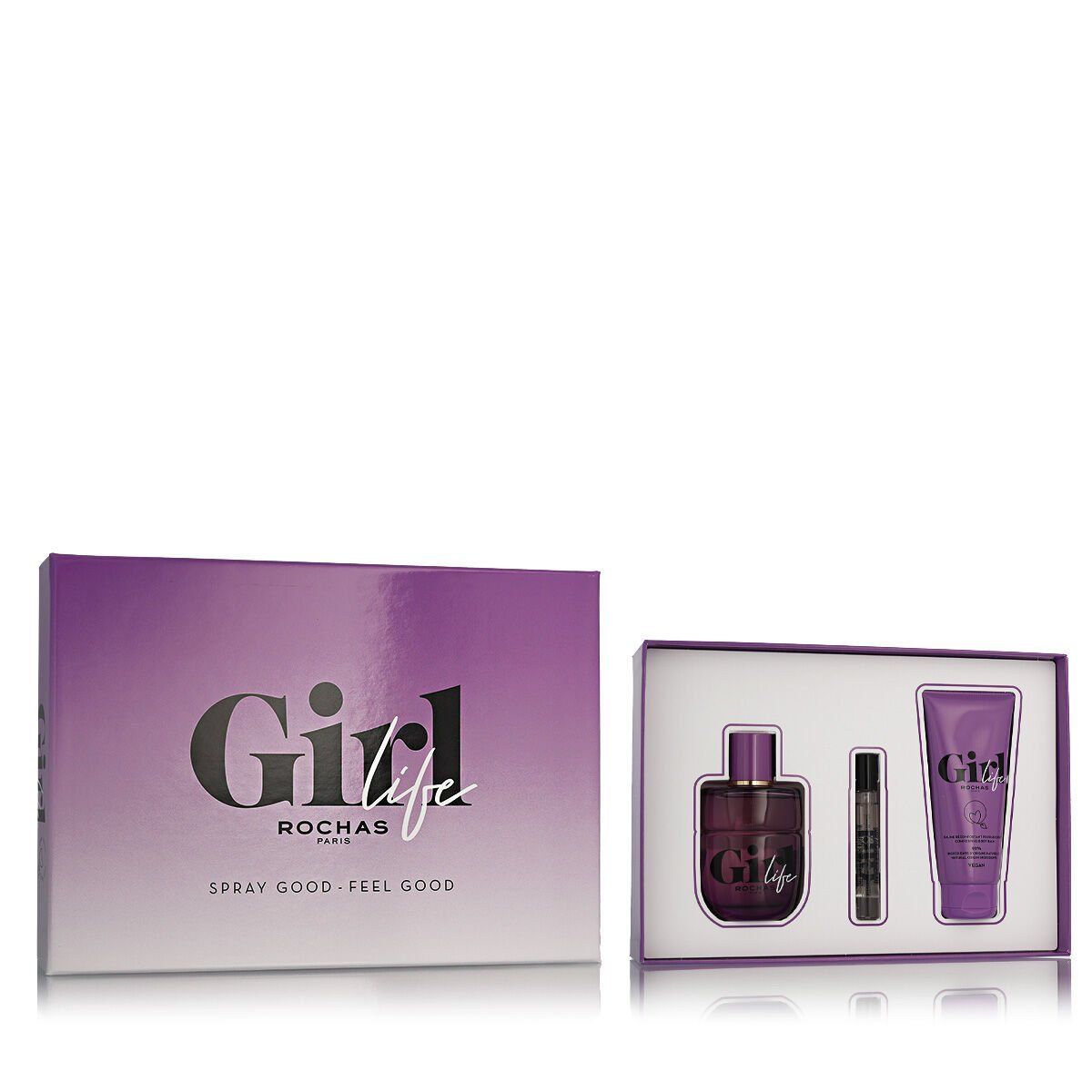 Set de Perfume Mujer Rochas Girl Life EDP 3 Piezas