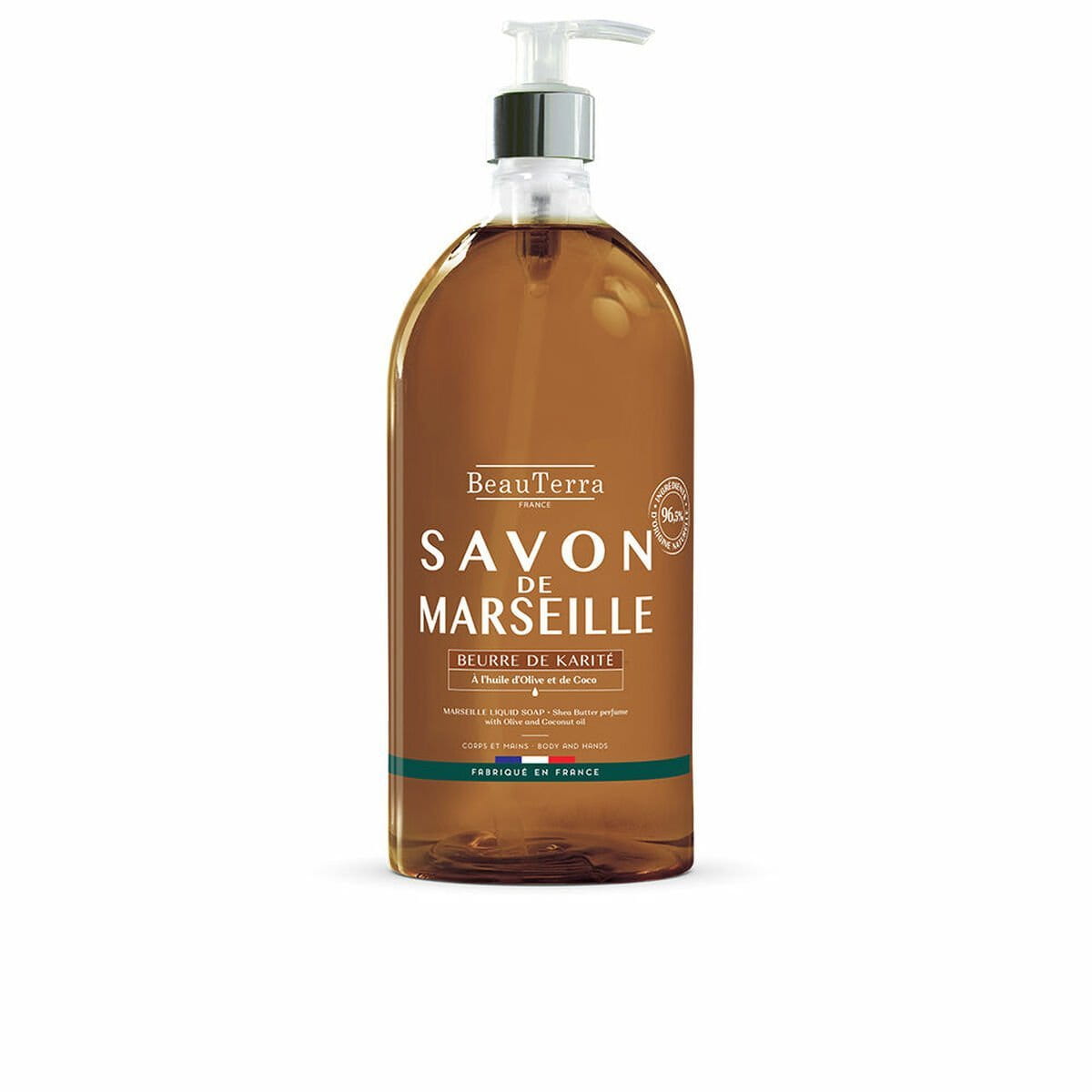 Jabón Líquido Beauterra Savon de Marseille 1 L Manteca de Karité
