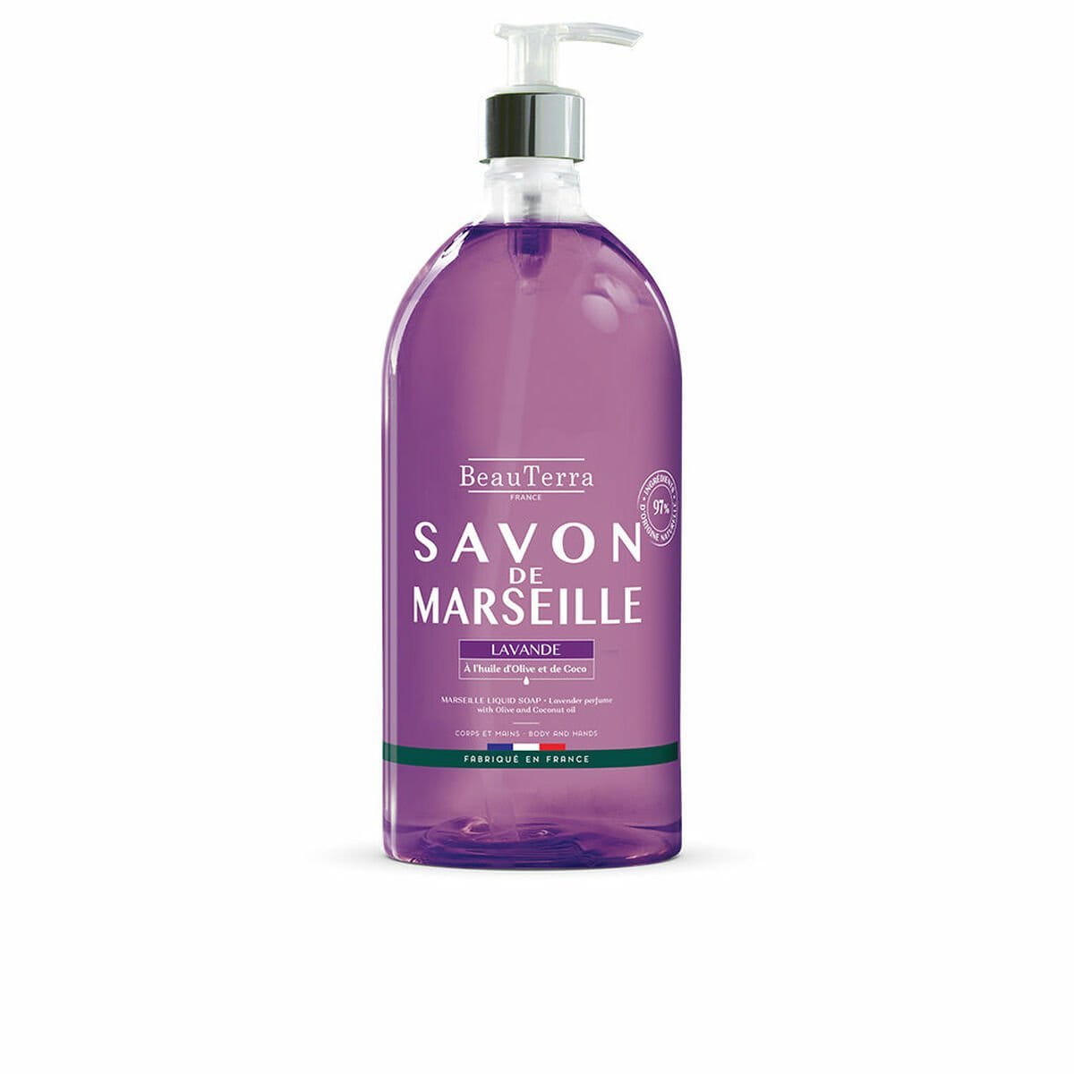 Jabón Líquido Beauterra Marseille 1 L Lavanda