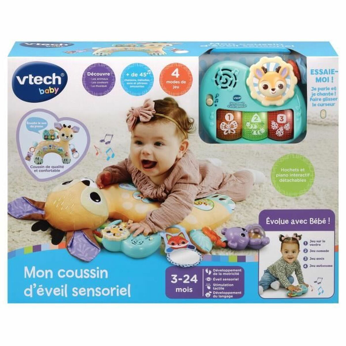 Juego de Habilidad para Bebé Vtech Baby MON COUSSIN D'ÉVEIL SENSORIEL