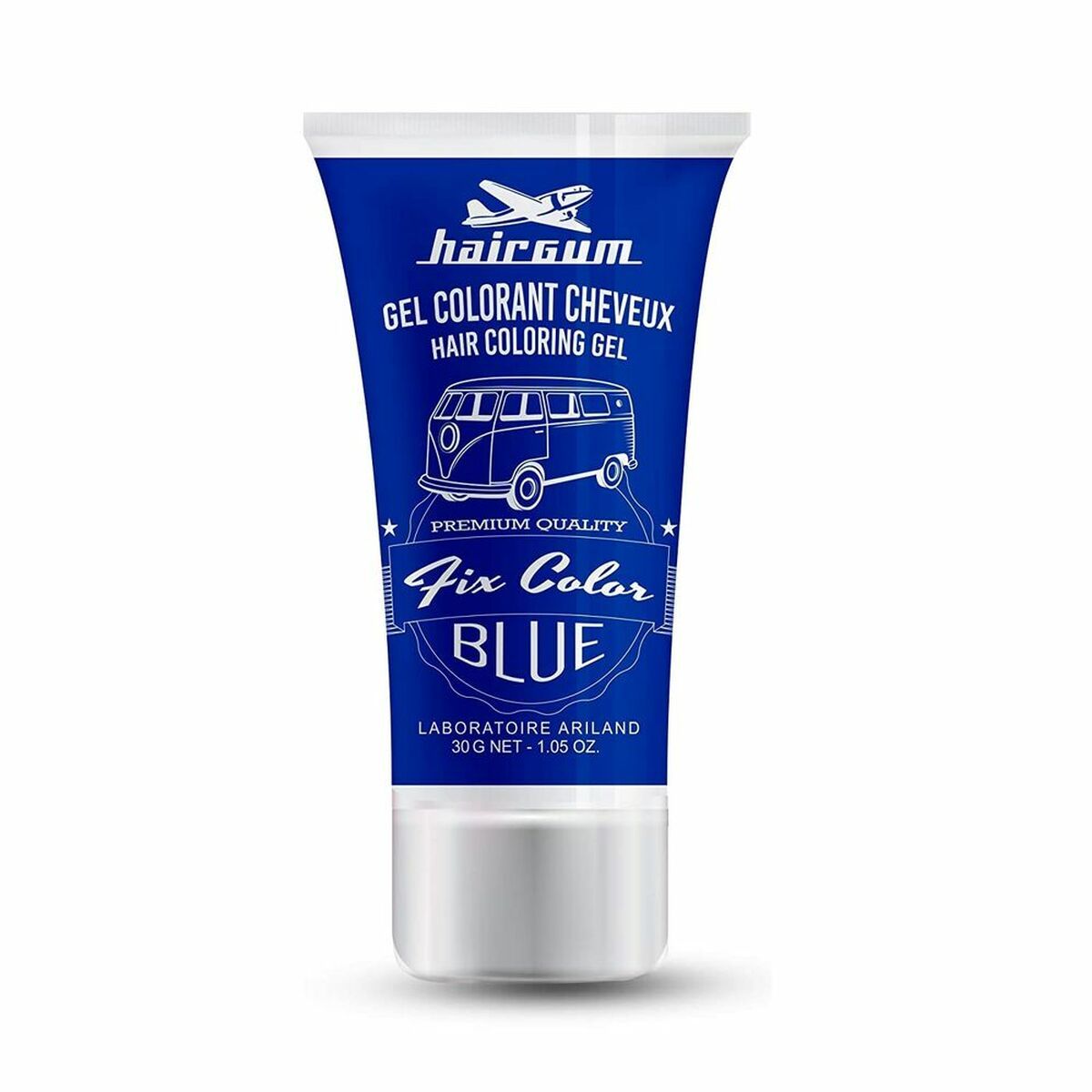 Coloración No Permanente Hairgum Fix Color Azul Blue 30 ml Gel Fijador