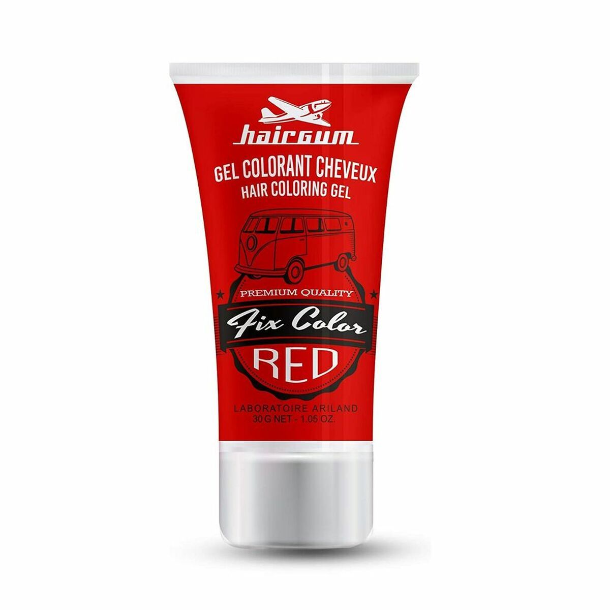 Coloración No Permanente Hairgum Fix Color Rojo 30 ml Gel Fijador