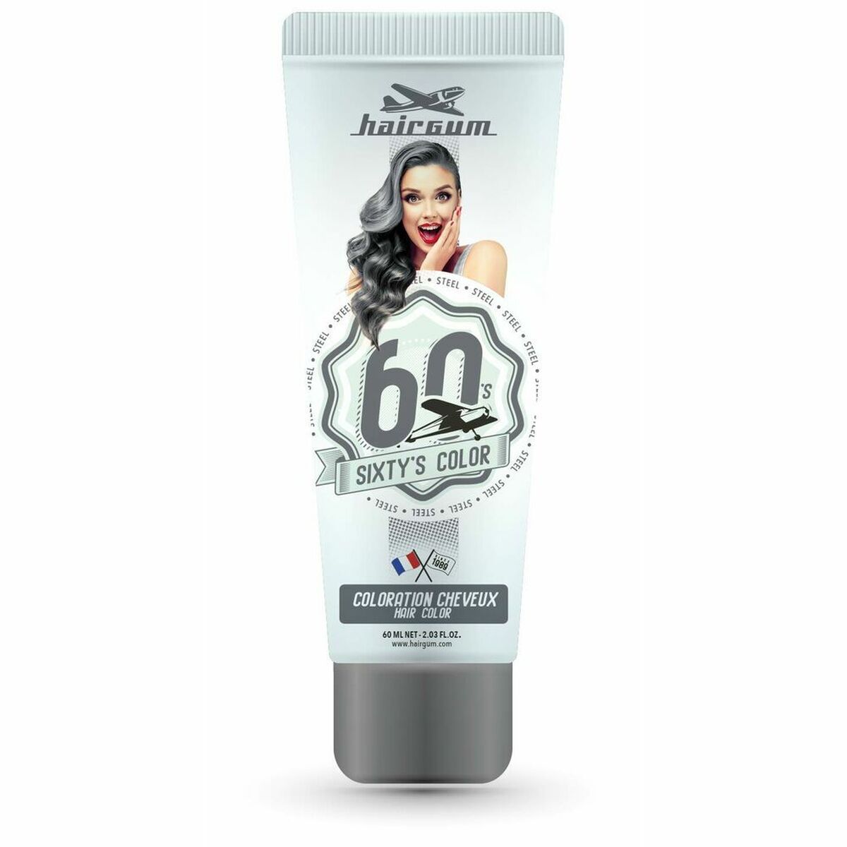 Coloración Semipermanente Hairgum S Color Steel 60 ml