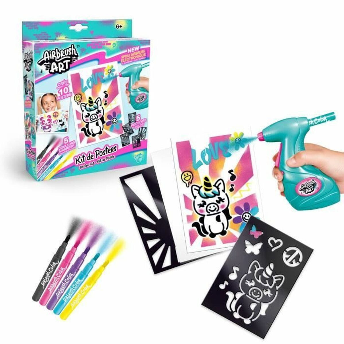 Set de pintura Canal Toys Airbrush Art Poster Creation Blanco 20 x 6 x 25 cm