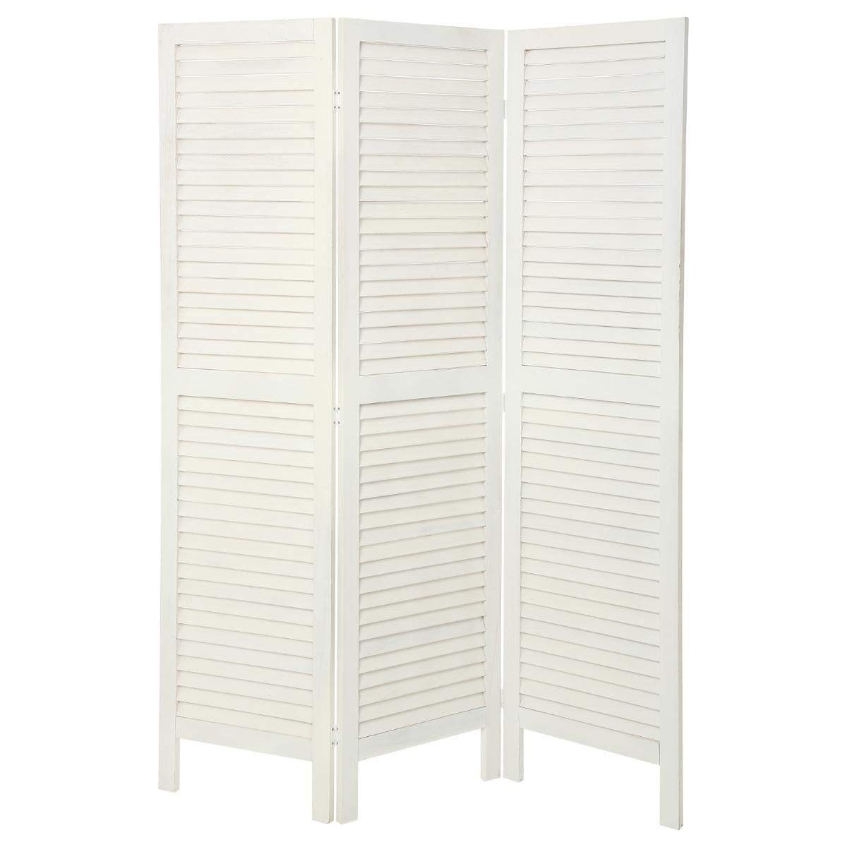 Biombo Atmosphera Blanco Madera de Paulonia (170 x 119 cm)