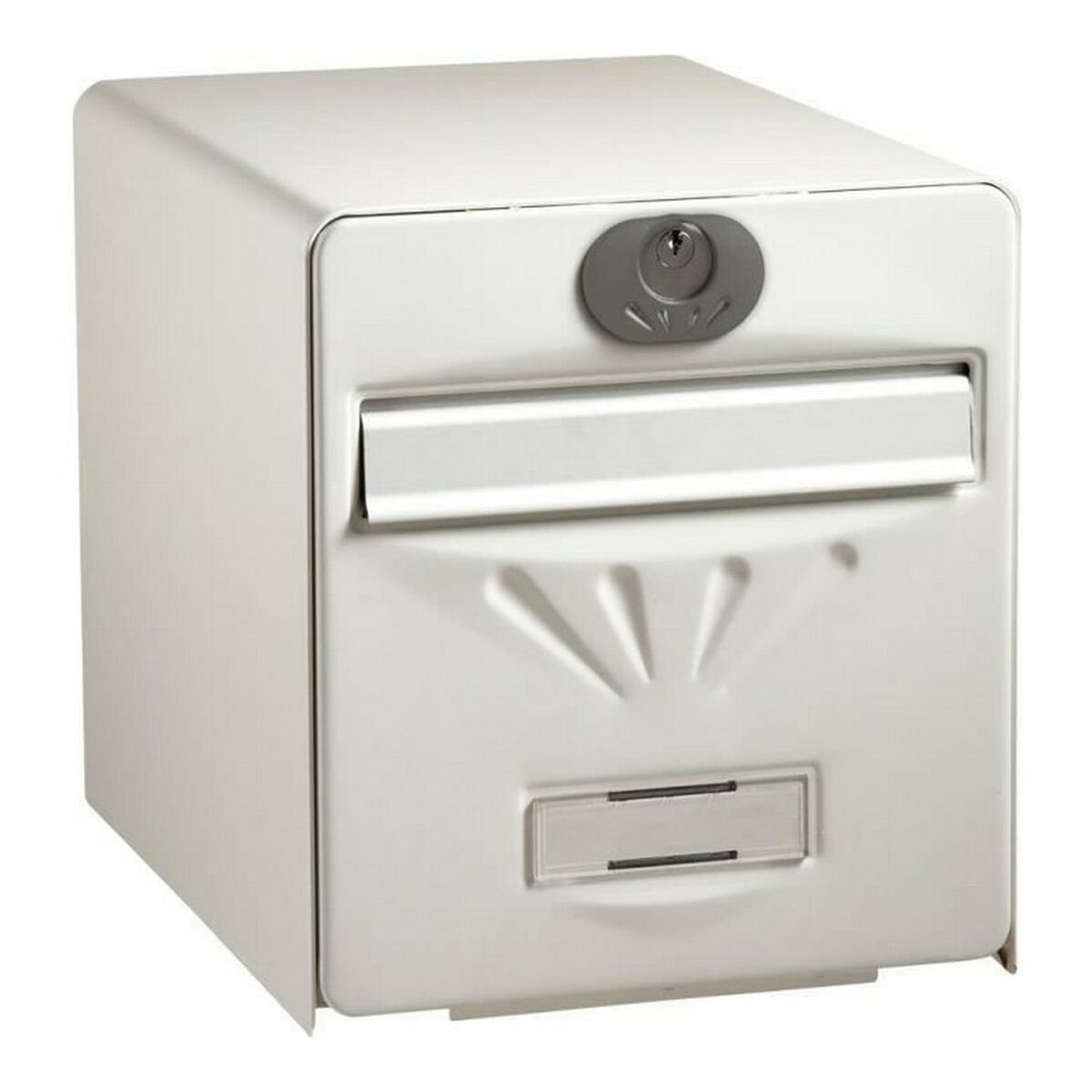 Buzón Burg-Wachter Blanco Acero Inoxidable Cristal Acero Galvanizado 36,5 x 28 x 31 cm