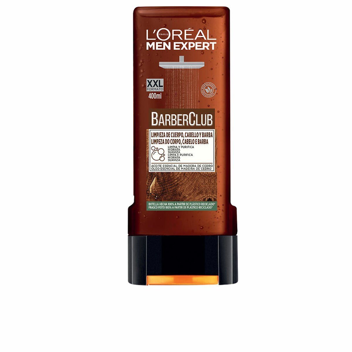 Gel de Ducha Hidratante L'Oreal Make Up Men Expert Barber Club 400 ml Limpiador