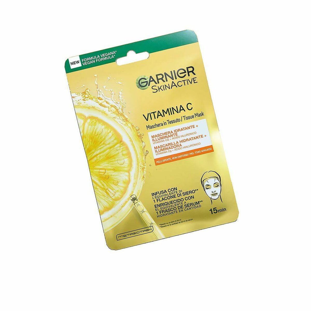 Mascarilla Iluminadora Garnier Skinactive Vitamina C Hidratante Vitamina C (1 unidad)