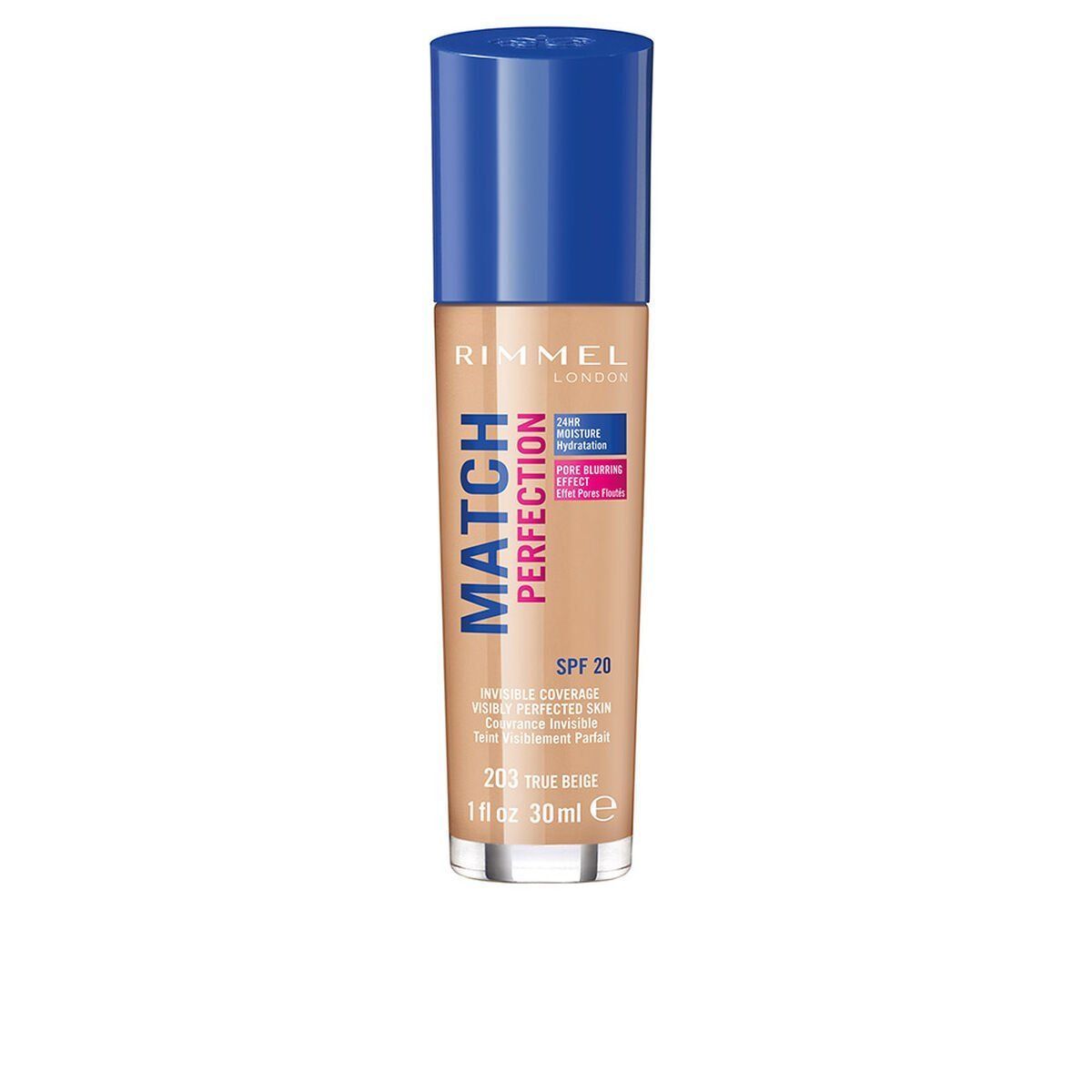 Base de Maquillaje Fluida Rimmel London Match Perfection Nº 203 Spf 20 30 ml
