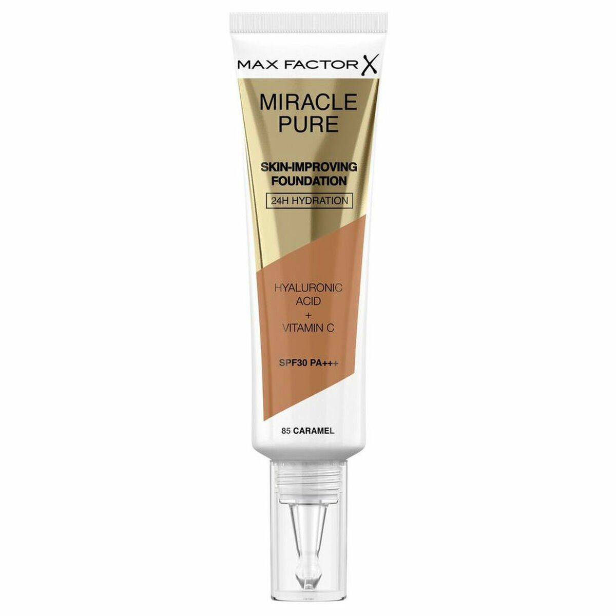 Base de Maquillaje Fluida Max Factor Miracle Pure SPF 30 85-Caramel (30 ml)