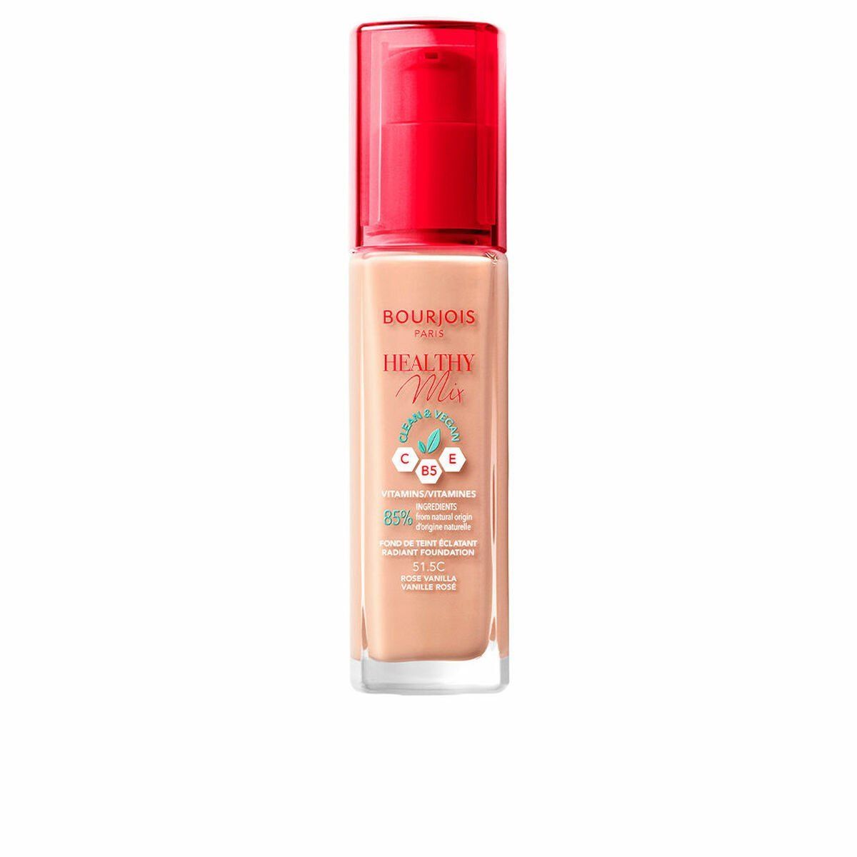 Base de Maquillaje Fluida Bourjois Healthy Mix Nº 515 Nº 515-Rose Vanilla 30 ml