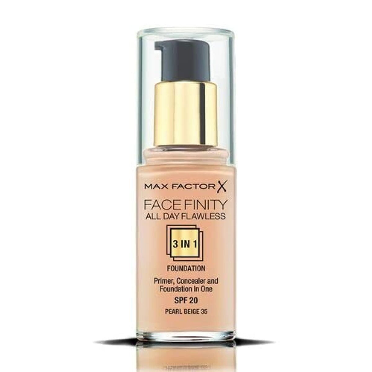 Base de Maquillaje Cremosa Max Factor Facefinity 3 en 1 Spf 20 Nº 35-pearl beige 30 ml