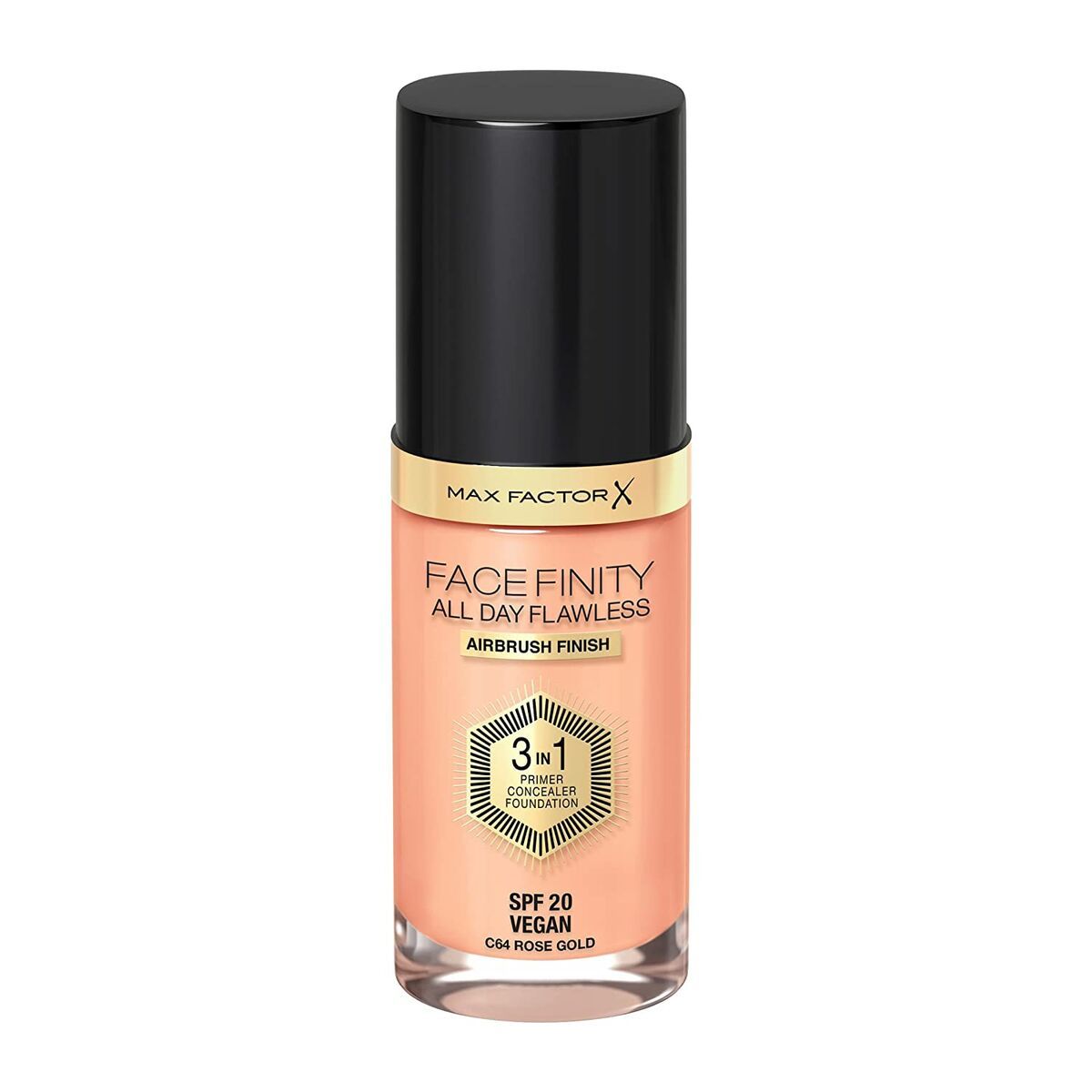 Base de Maquillaje Cremosa Max Factor Facefinity Nº 64-rose gold Spf 20 30 ml 3 en 1