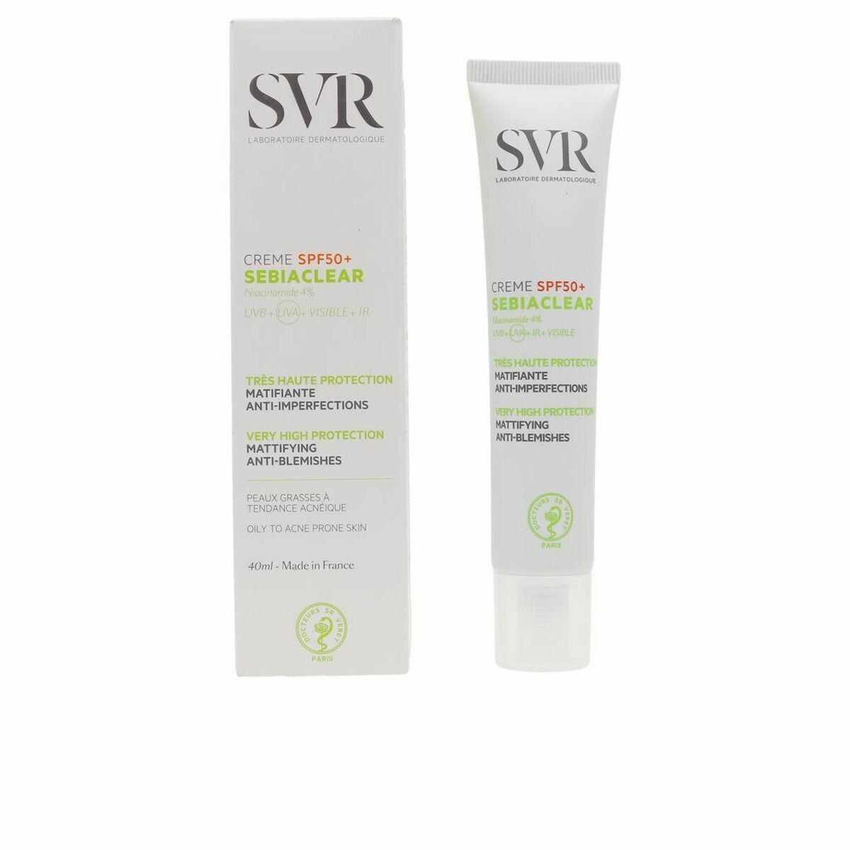 Protector Solar SVR Sebiaclear Spf 50 40 ml Anti-imperfecciones Seborregulador