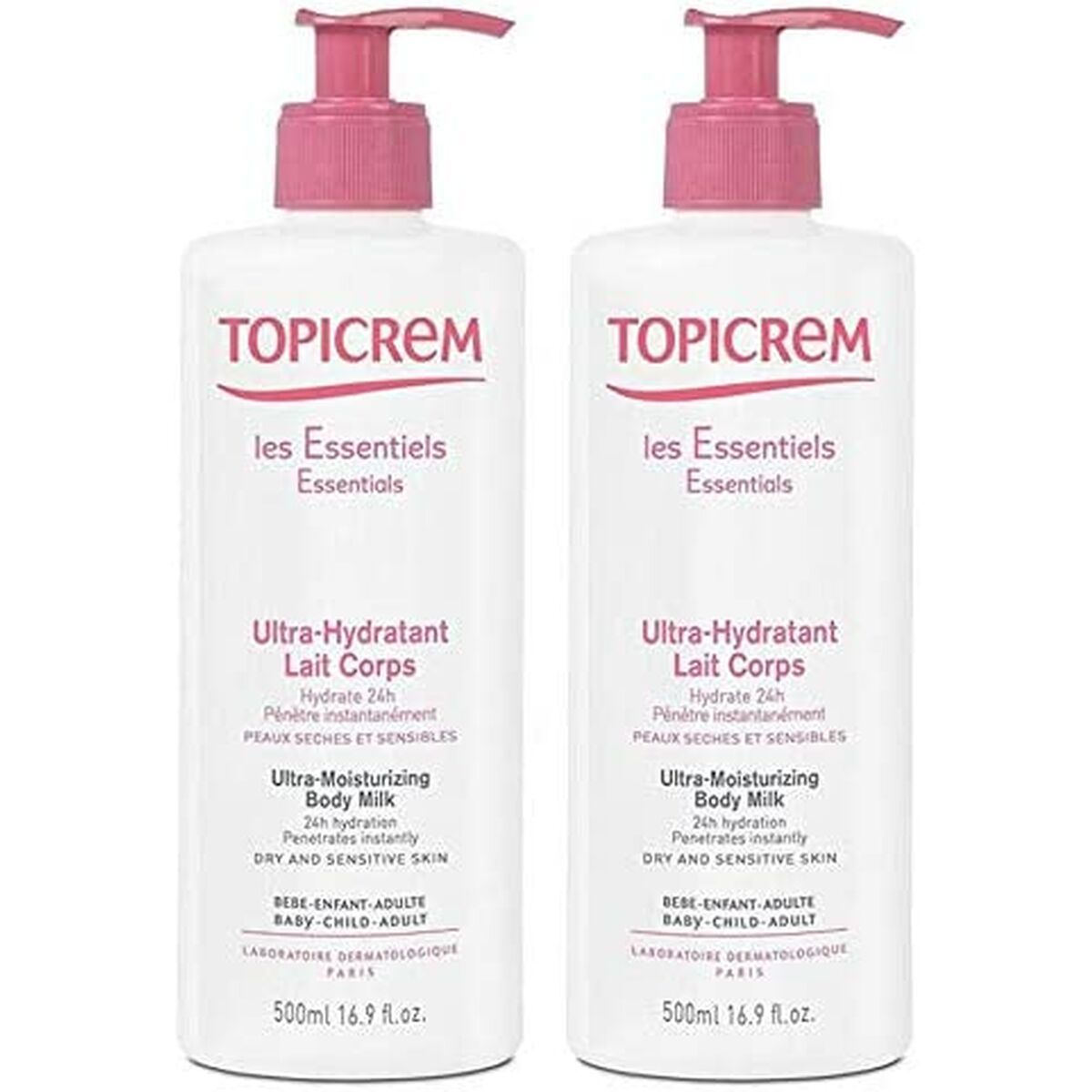 Leche Hidratante Corporal Topicrem 500 ml 500 ml x 2