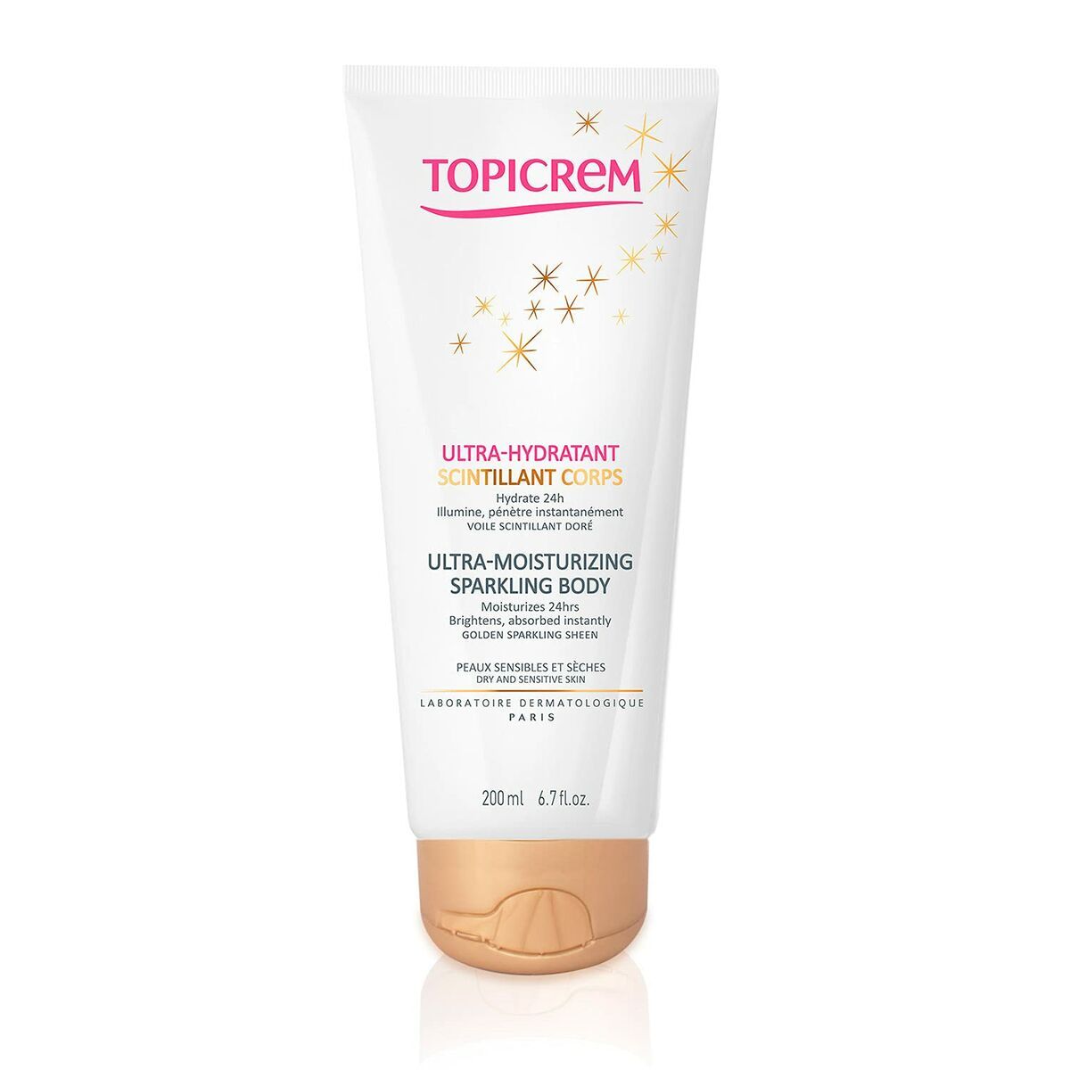 Leche Corporal Topicrem Uh 200 ml Dorado