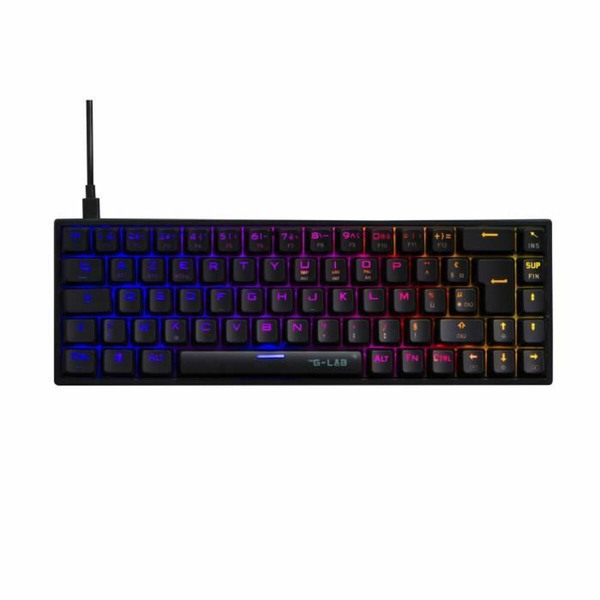 Teclado The G-Lab KEYZ TITAN Negro Azerty Francés