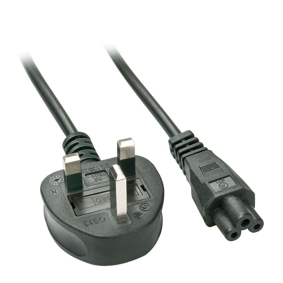 Cable de Alimentación UK/IEC C5 LINDY 2 m Negro