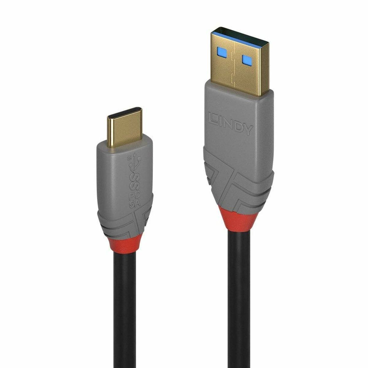 Cable USB A a USB-C LINDY Negro 50 cm