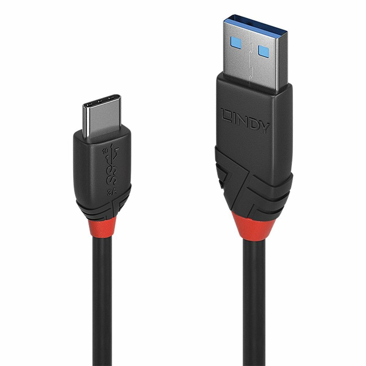 Cable USB A a USB-C LINDY Negro 1 m (1 unidad)