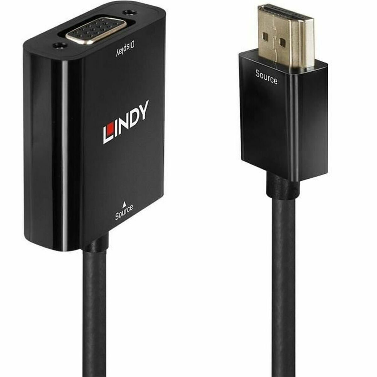 Adaptador HDMI a VGA LINDY Negro 10 cm