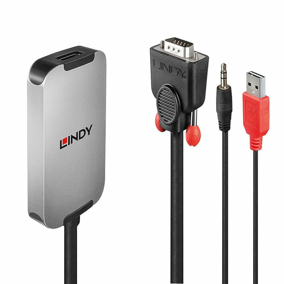 Adaptador DisplayPort a VGA LINDY Negro 5 m
