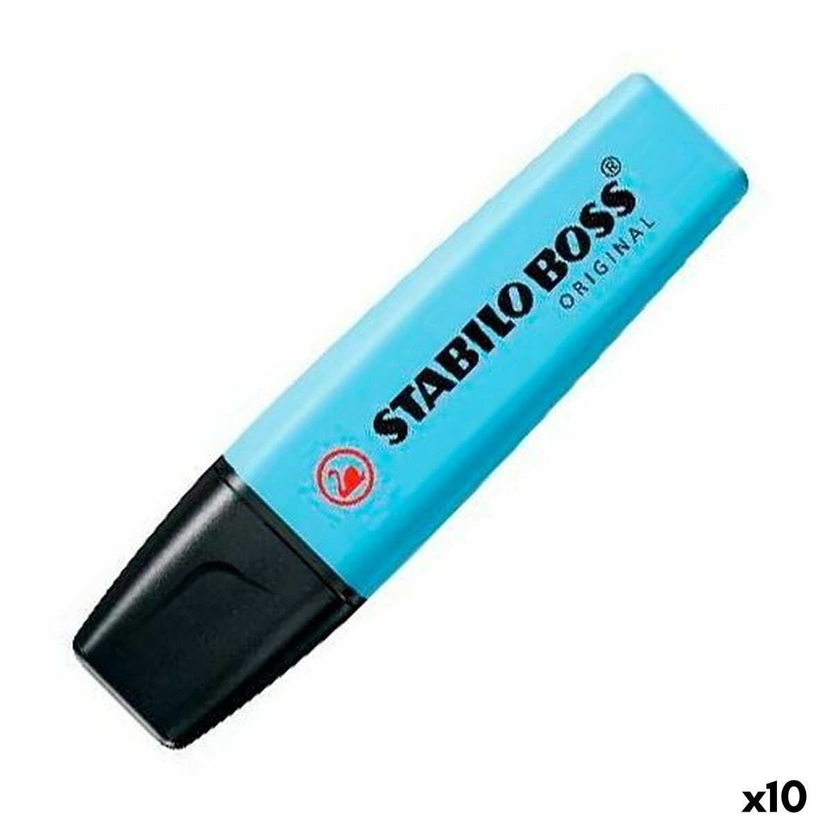 Marcador Fluorescente Stabilo Azul cielo (10 Unidades)