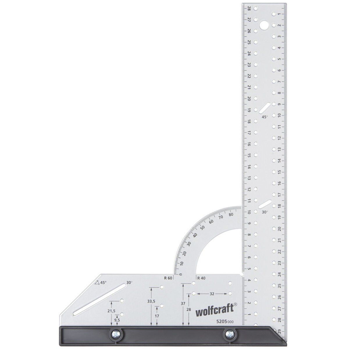 Escuadra de ángulo Wolfcraft 5205000 Acero 200 x 300 mm Gris