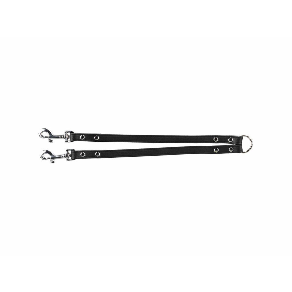 Acople Correa 2 Perros Trixie Negro 30 cm S/M