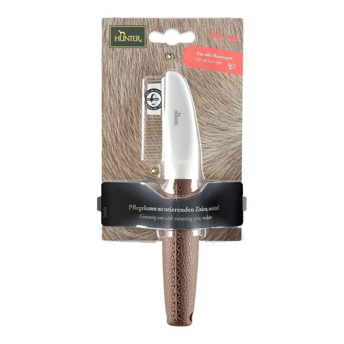 Peine Hunter Marrón Plástico 12 Rastrillo Giratorio