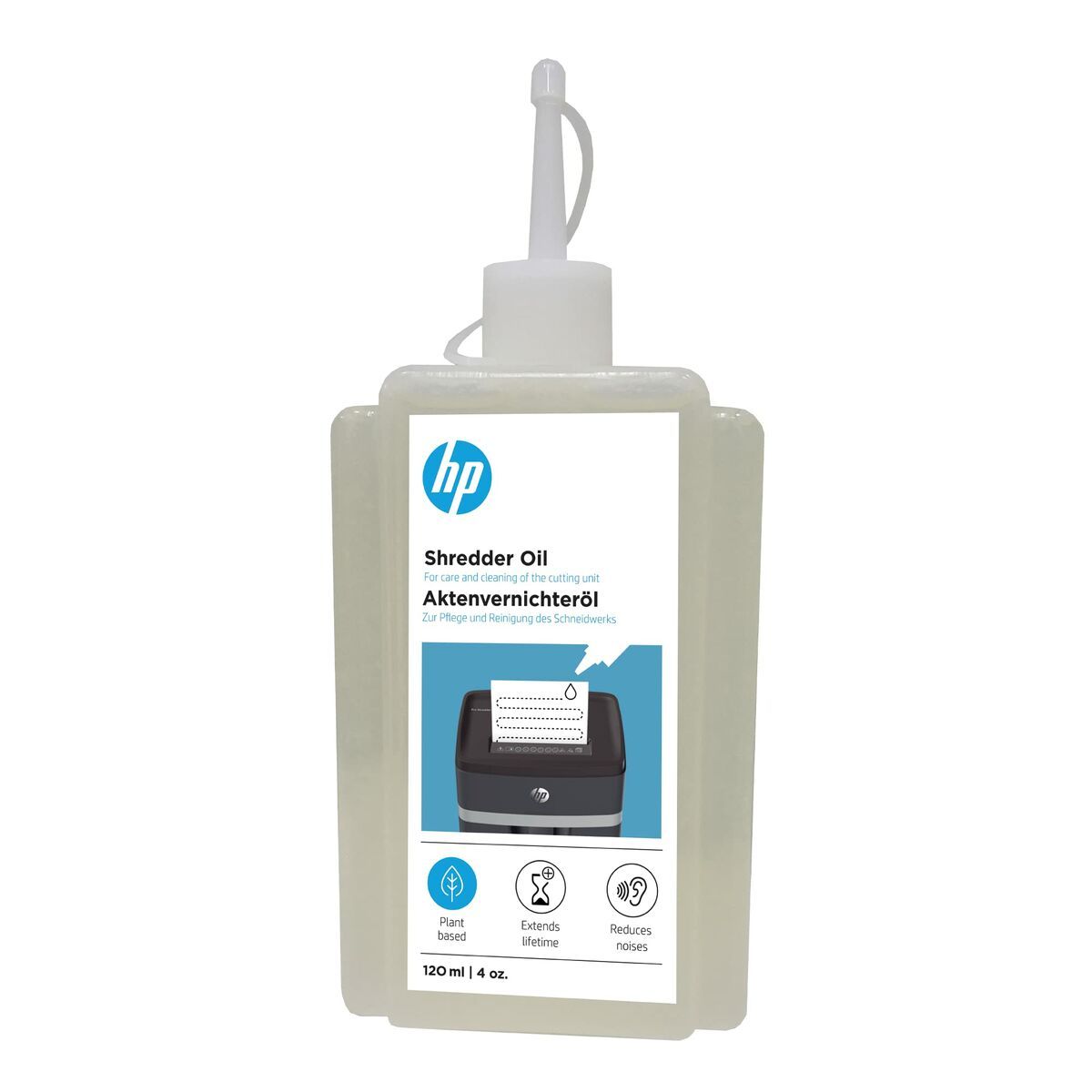 Aceite Lubricante para Destructora de Papel HP HPO9131OIL120ML 120 ml Trituradora de Papel