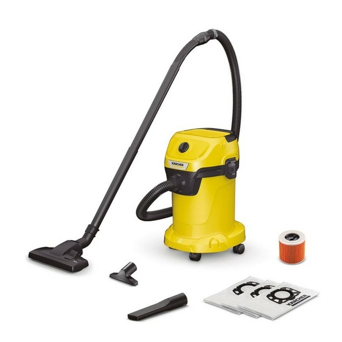 Aspirador Kärcher WD 3 Home Amarillo Negro 1000 W