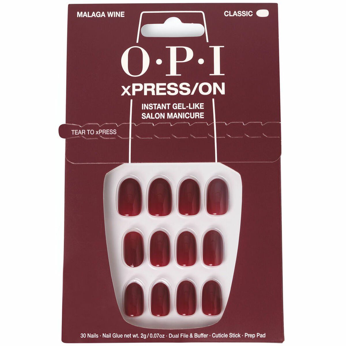 Uñas Postizas Opi #Malaga Wine Malaga Wine 30 piezas