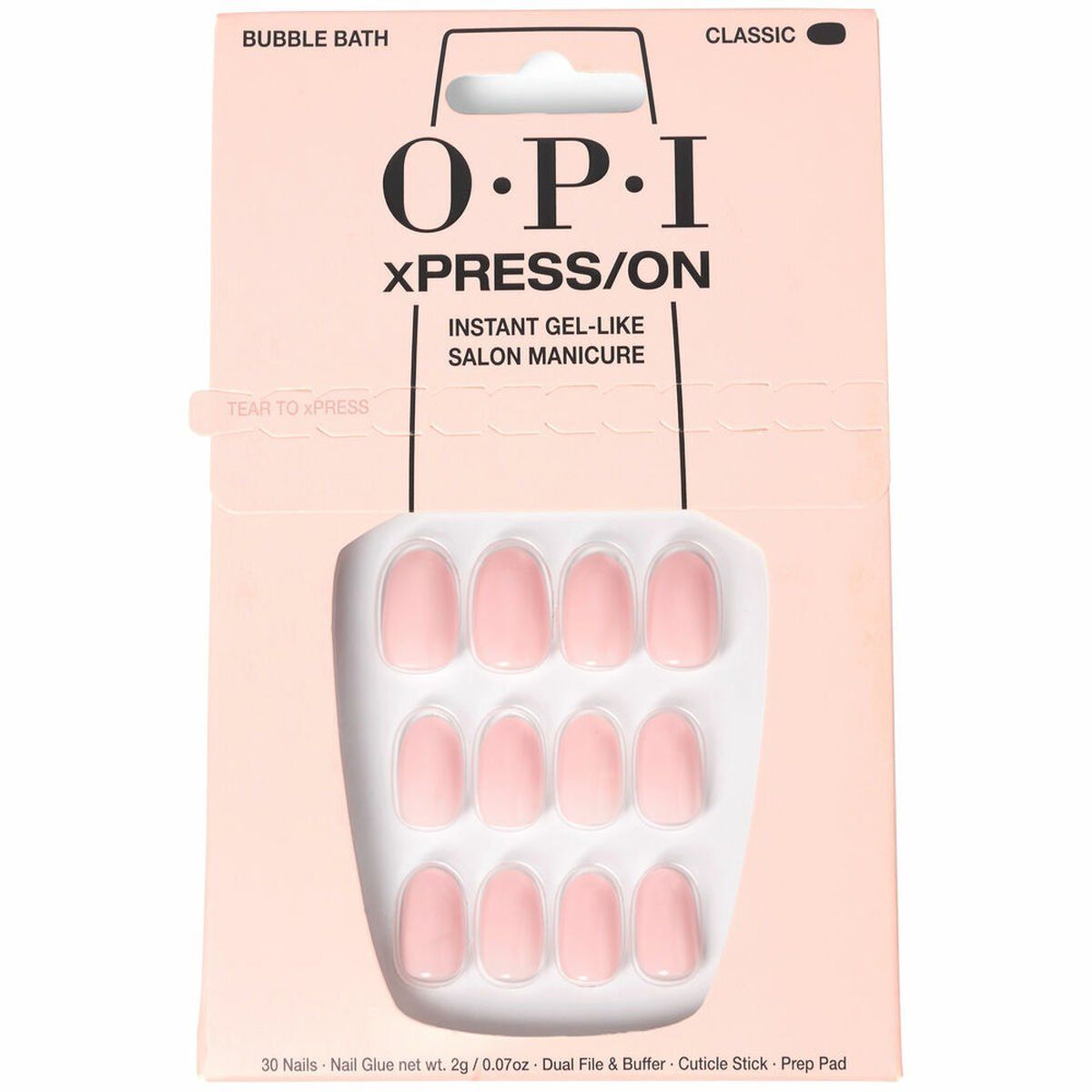 Uñas Postizas Opi #Bubble Bath Bubble Bath 30 piezas