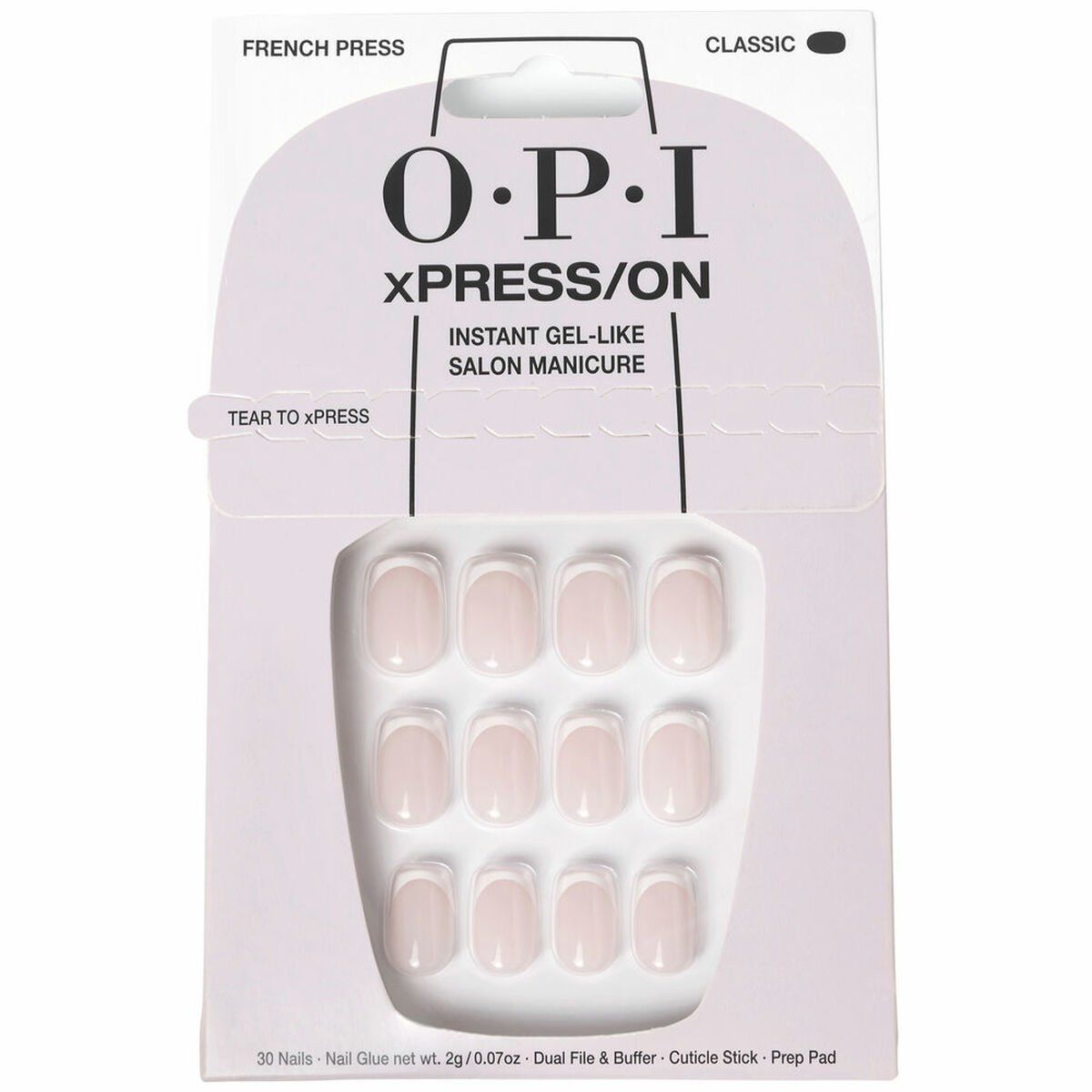 Uñas Postizas Opi OPI xPRESS/ON Manicura Francesa 30 piezas
