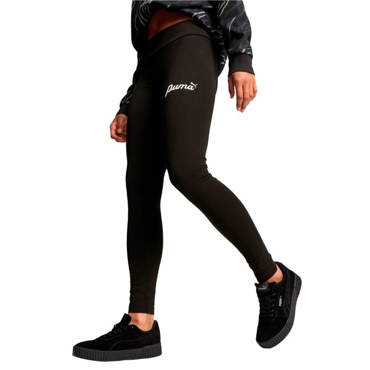Mallas Deportivas de Mujer Puma Essentials + Script Negro