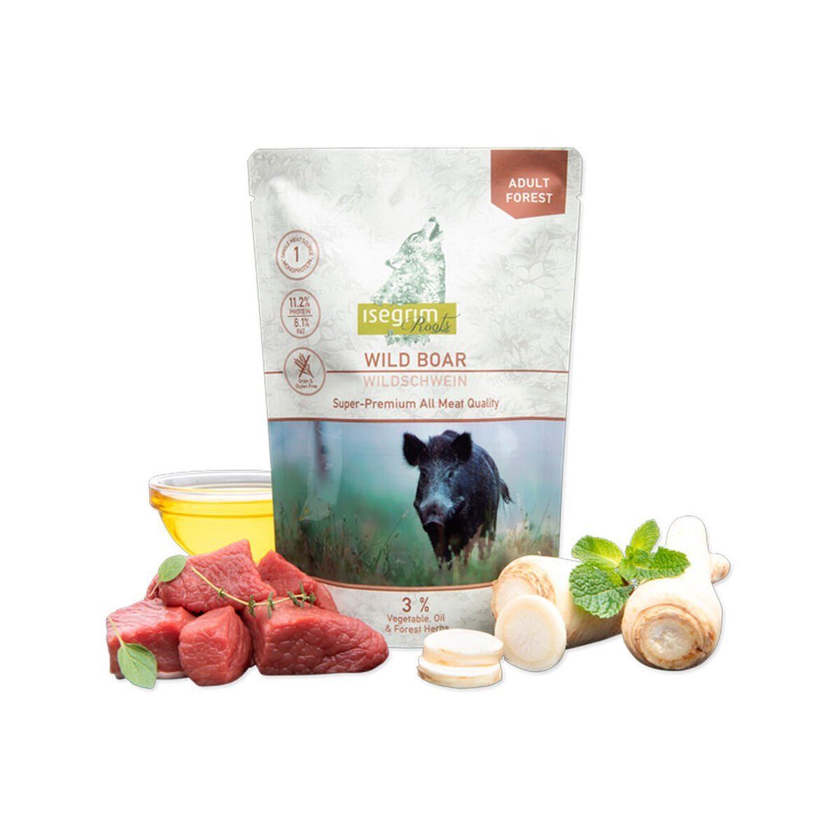 Comida húmeda Isegrim Jabalí 410 g