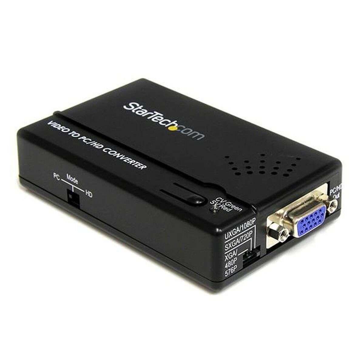Adaptador Startech VID2VGATV2 1600 x 1200 px Negro