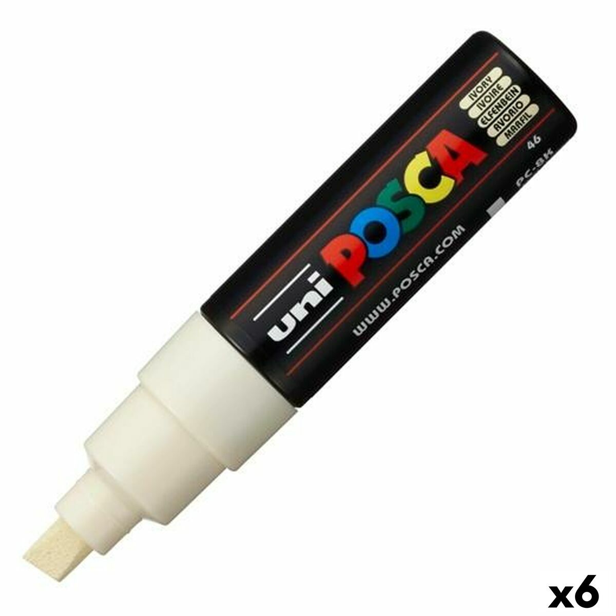 Rotuladores POSCA PC-8K Marfil (6 Unidades)