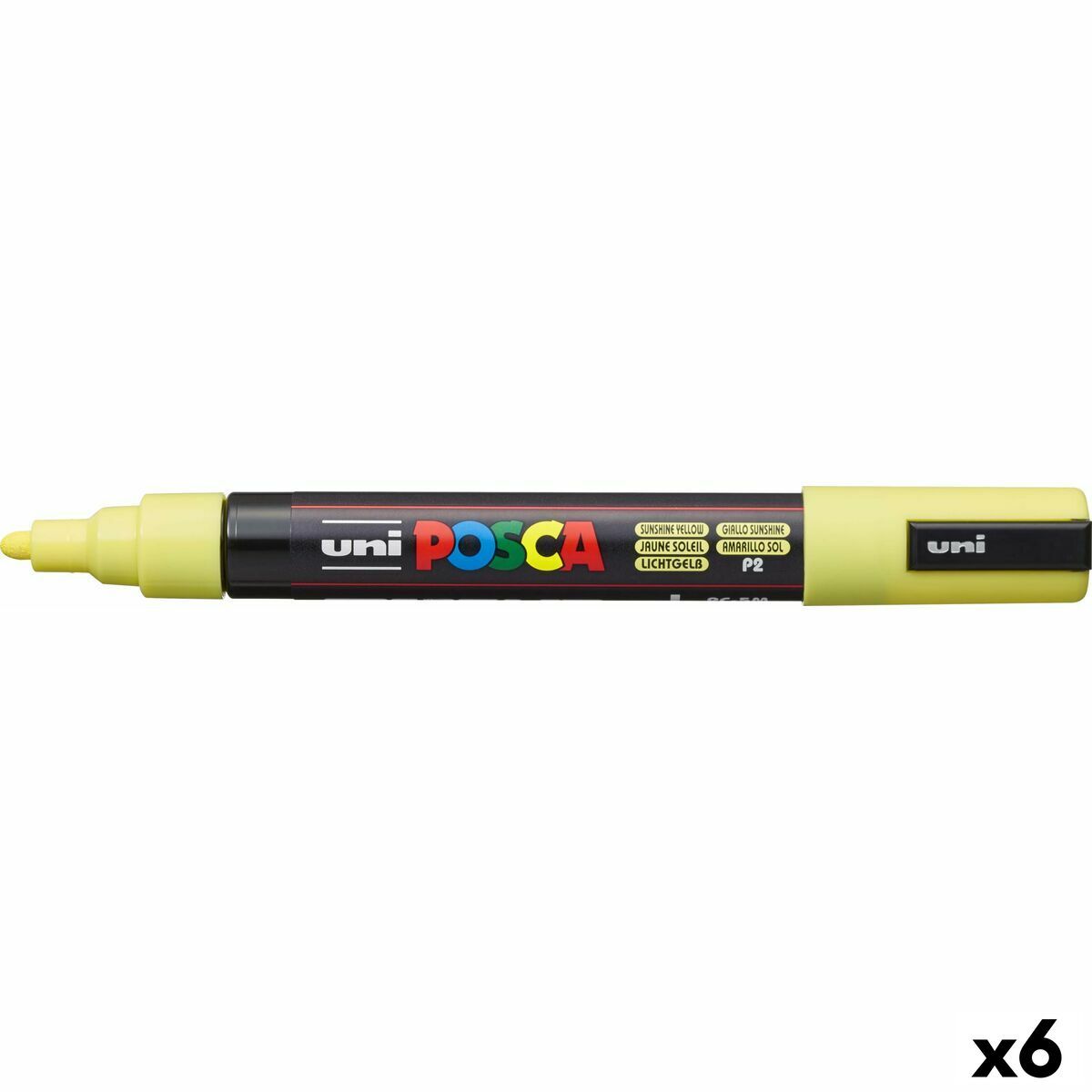 Marcador POSCA PC-5M Amarillo (6 Unidades)