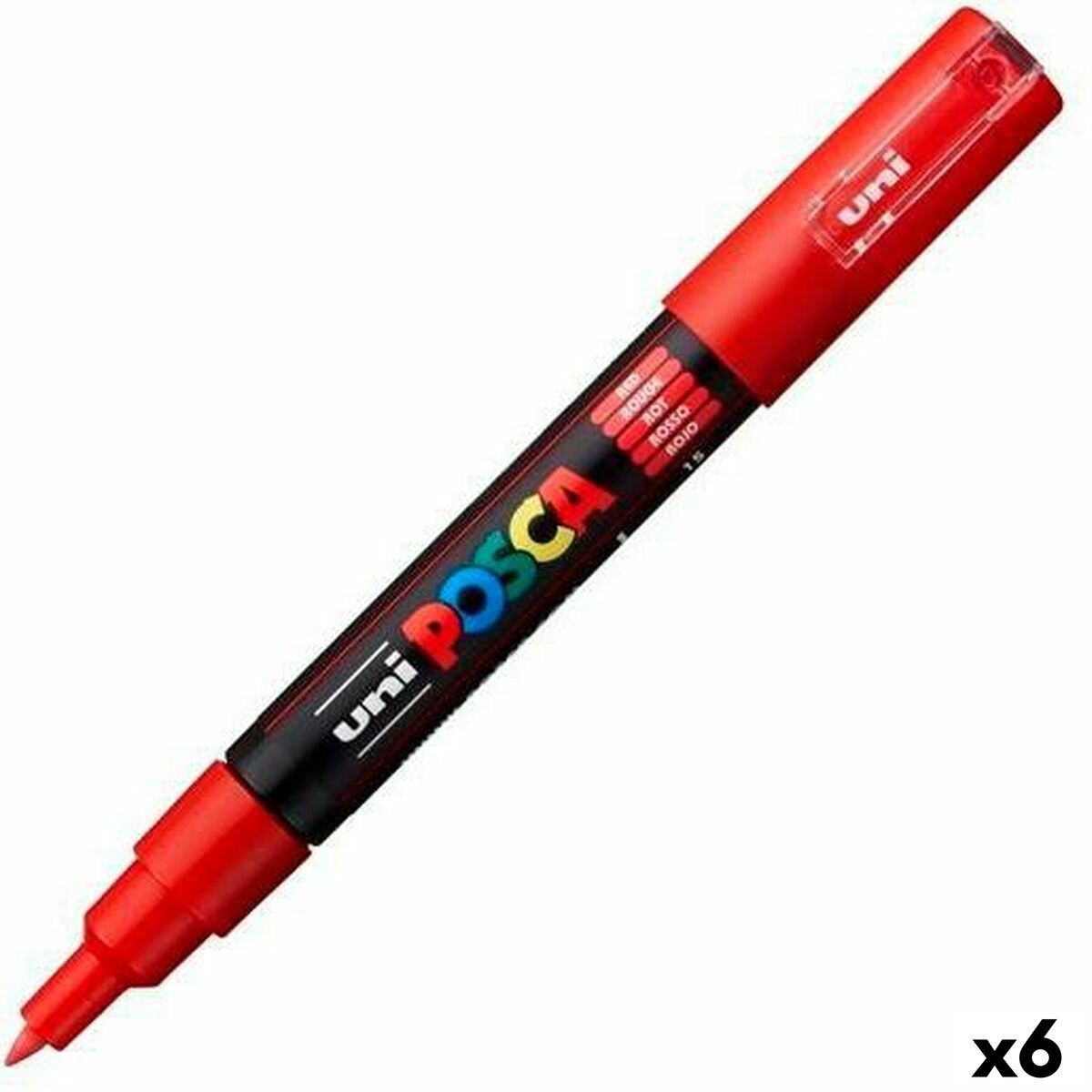 Marcador POSCA PC-1M Rojo (6 Unidades)