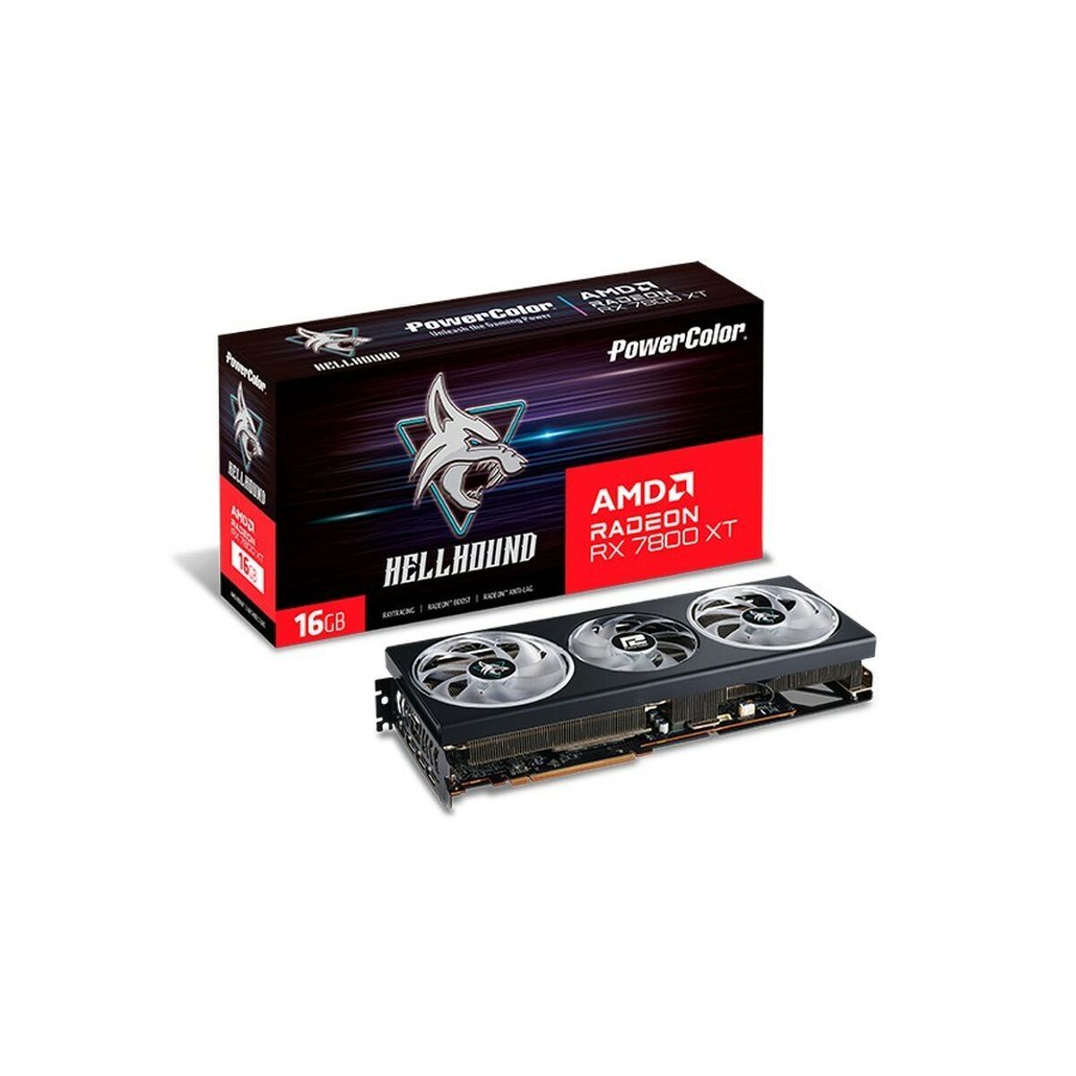 Tarjeta Gráfica Powercolor RX7800XT 16G-L/OC 16 GB GDDR6 AMD AMD RADEON RX 7800 XT