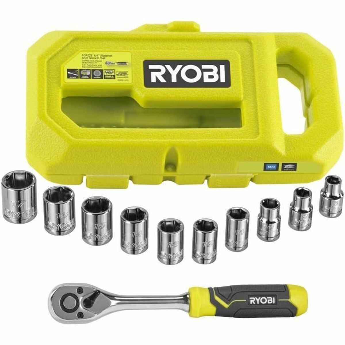 Juego de llaves de vaso Ryobi RHRS10PC