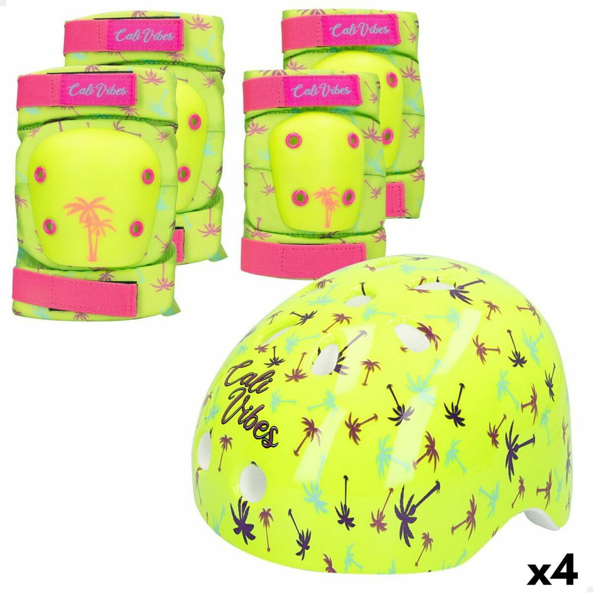 Set de Protección Deportiva Colorbaby Neon Cali Vibes Amarillo