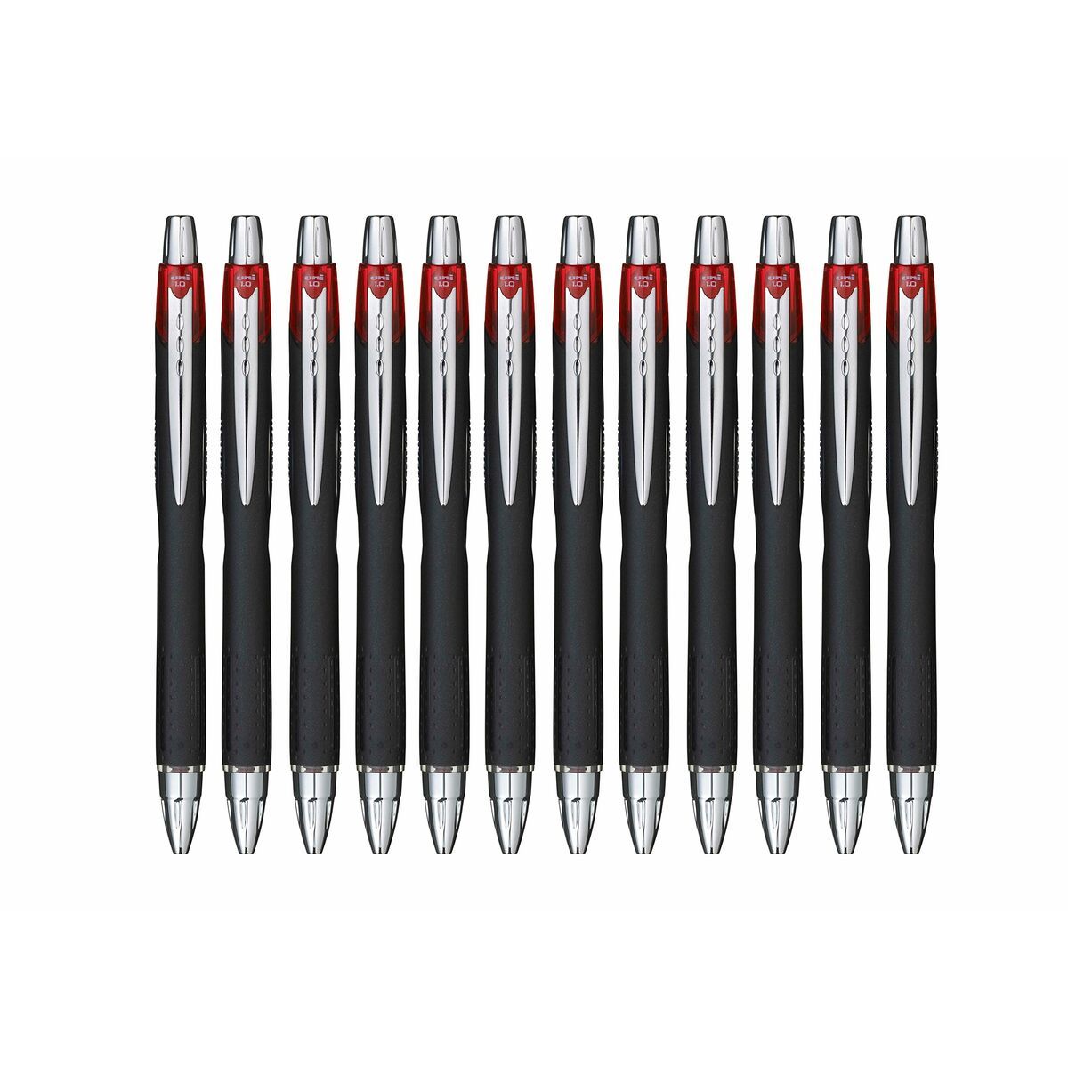 Boligrafo de tinta líquida Uni-Ball Rollerball Jetstream SXN-210 Rojo 1 mm (12 Piezas)