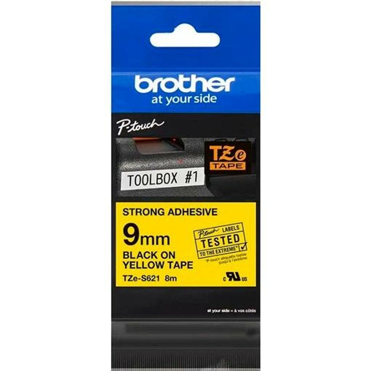 Cinta Matricial Original Brother TZeS621 Negro/Amarillo