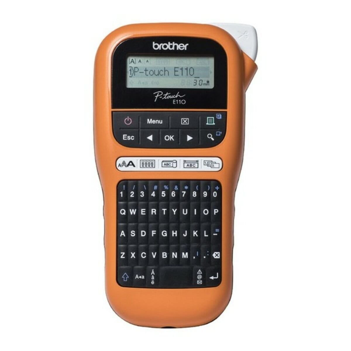 Rotuladora Eléctrica Portátil Brother PTE110VP LCD Naranja Negro/Naranja